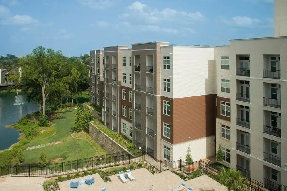 Woodhaven Village — Entry drive and landscape