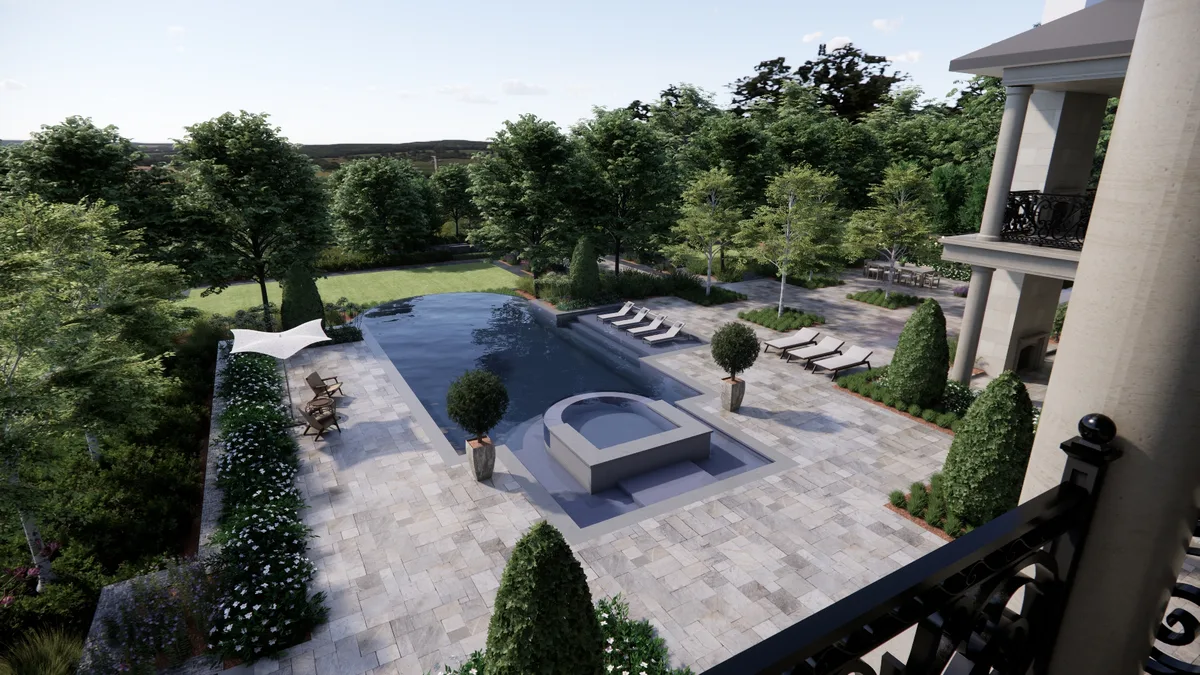 Residential landscape rendering